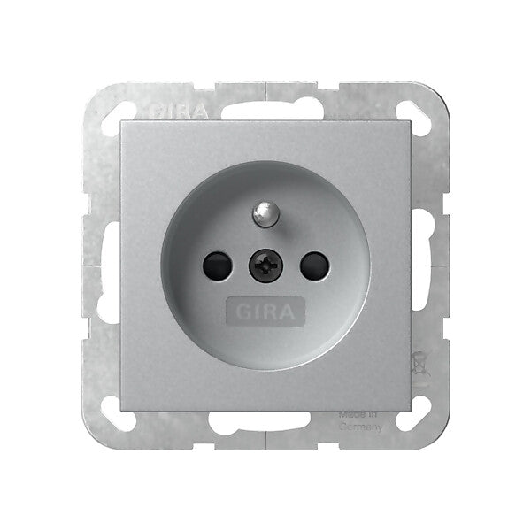 Gira Steckd. Erdstift+SH Alu 448526